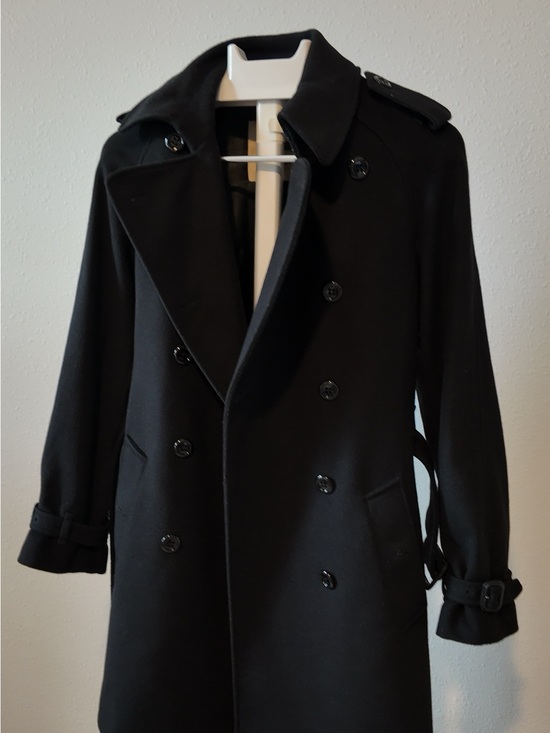 Burberry Jackets & Blazers - Burberry Black Double-Breasted Trench Coat
